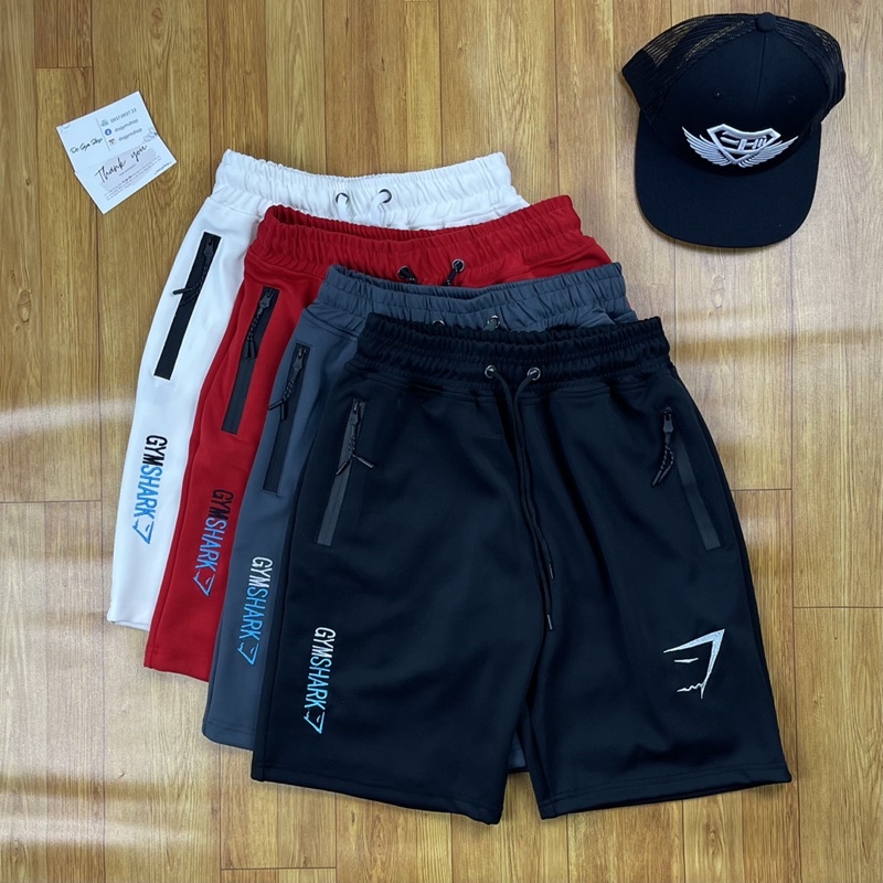 Quần thun nam tập gym DO GYM SHOP logo thêu, thun poly co giãn 4 chiều thoáng mát.