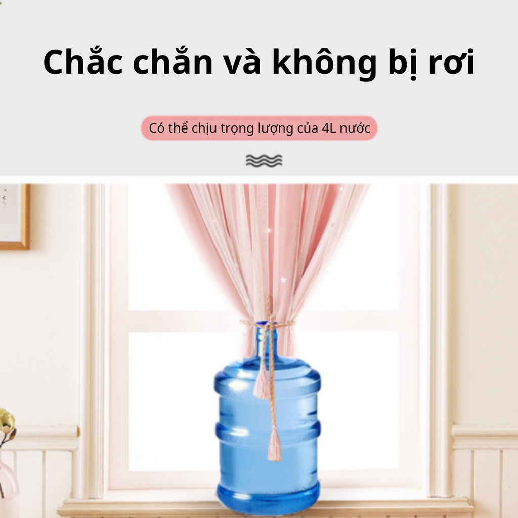 Rèm cửa chống nắng, rèm cửa sổ phòng ngủ không khoan tường đục lỗ, rèm vải dán tường 2 lớp họa tiết cây cối SAMI R-S2