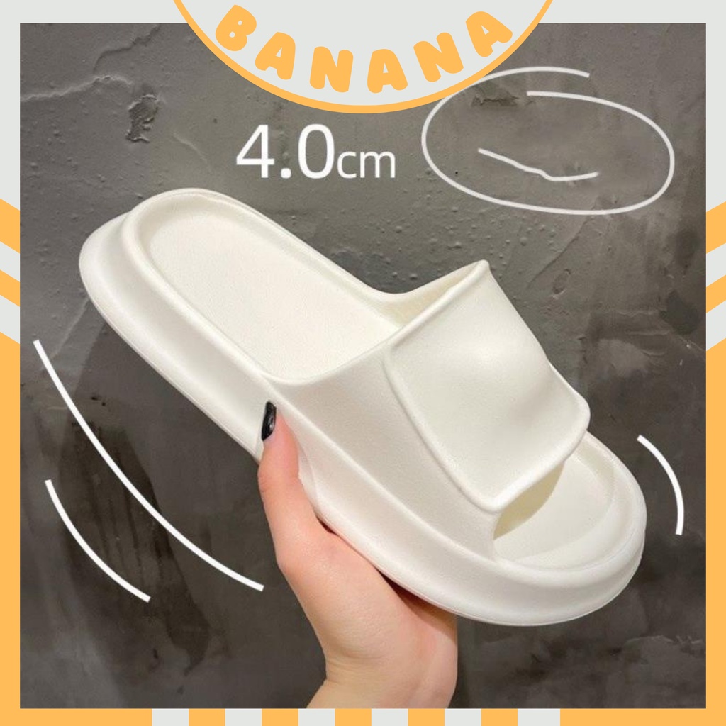 Dép quai ngang đế cao nam nữ siêu đep, dép bánh mì đế cao nam nữ siêu đẹp Banana.Store