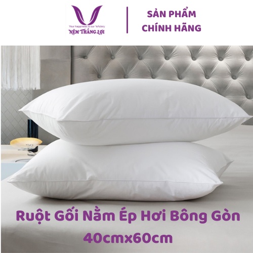 Ruột Gối Gòn Thắng Lợi Chính Hãng Gối Nệm Ép Hơi Cao Cấp Chính Hãng - Kích Thước 40cmx60cm Giá Rẻ Vô Địch