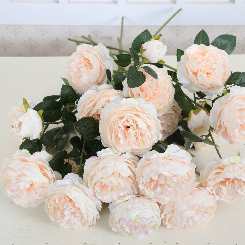 Hoa lụa, cành hoa cẩm chướng sang trọng trang trí phòng khách