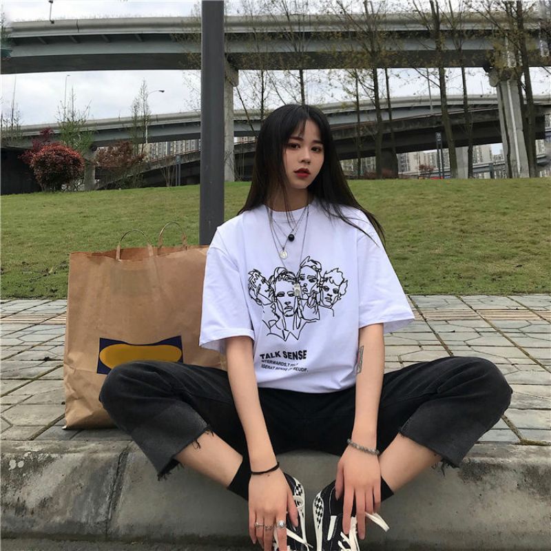 Áo Thun Tay Lỡ Nam Nữ Unisex Form Rộng Ulzzang TALK SENSE