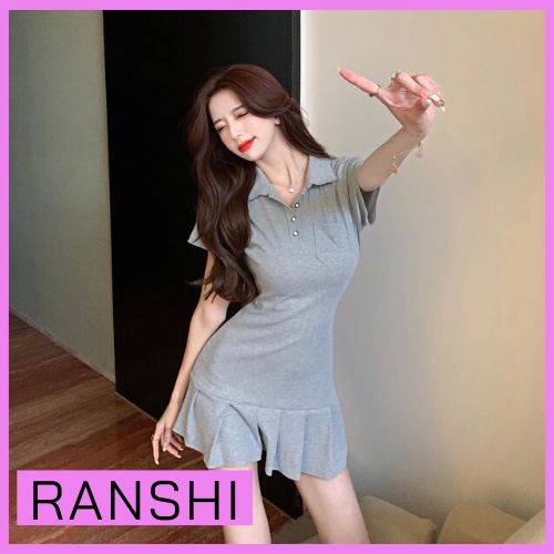 Váy Polo Đuôi Cá RANSHI Đầm Body Trẻ Trung Chất Thun Gân Dày Dặn Che Khuyết Điểm HÀNG LOẠI 1 - RBD019