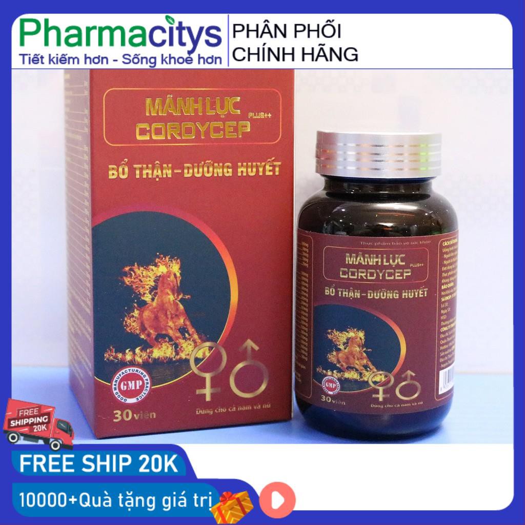 Tinh chất Hàu biển Tảo biển đỏ Cordycep Plus Đỏ tăng cường sinh lý nam, bổ thận tráng dương - Hộp 30 viên
