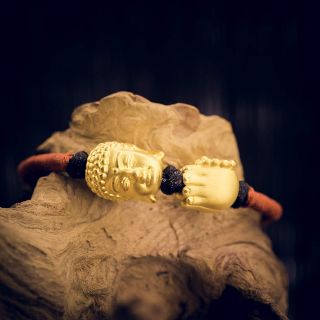 Vòng tay charm đầu Phật bạc
