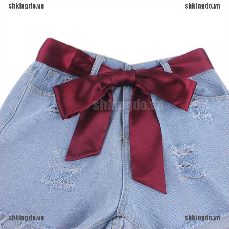 Khăn quàng đa năng chất liệu lụa trơn có thể dùng để cột nơ thắt lưng / dây cột đầm dành cho nữ