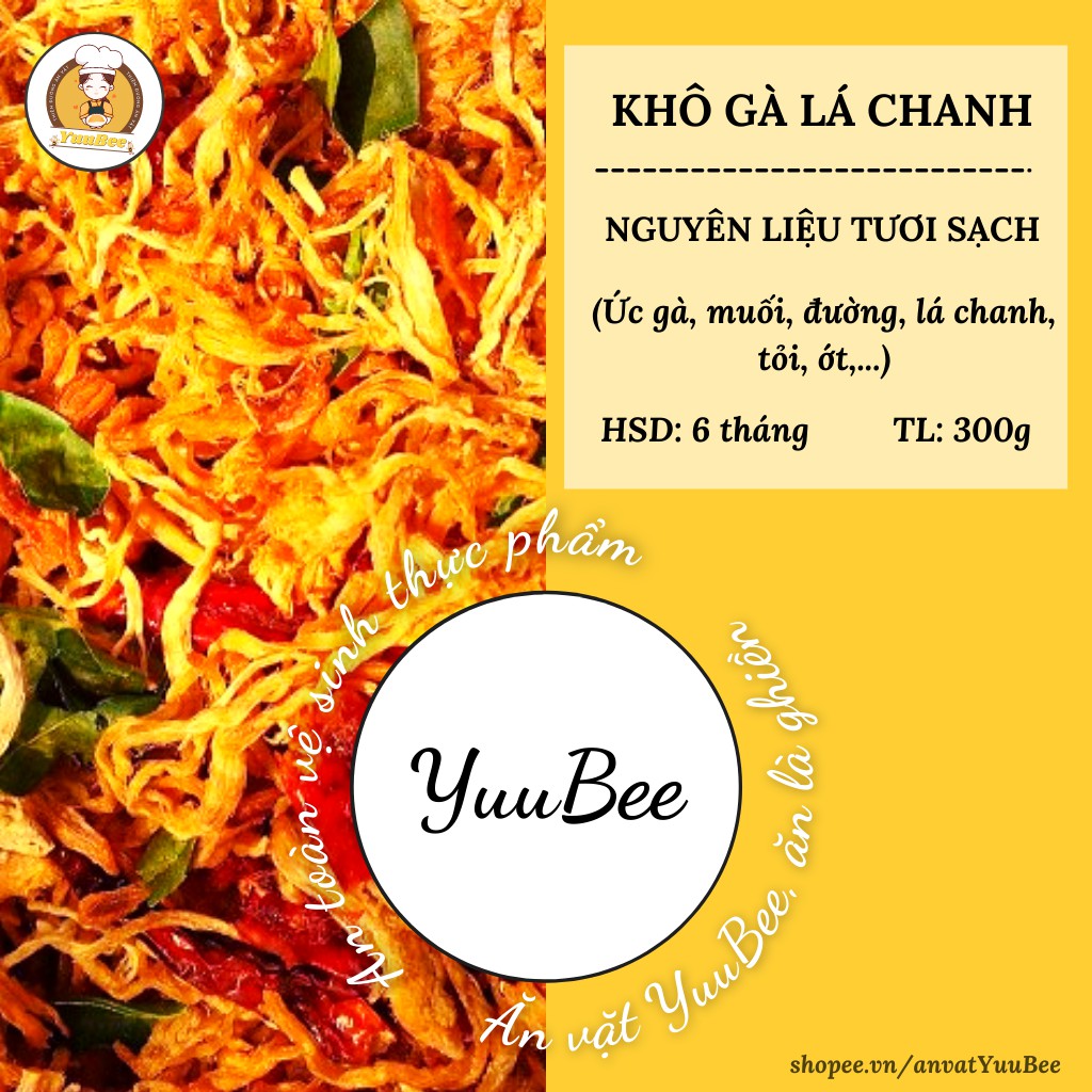 Khô gà lá chanh, Khô gà bơ tỏi xé cay siêu ngon 300g 500g 1kg YUUBEE - Đồ ăn vặt Việt Nam - Ăn vặt YuuBee | BigBuy360 - bigbuy360.vn