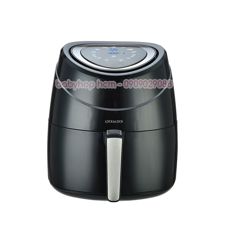 [BH 12 Tháng] Nồi chiên không dầu Lock&amp;Lock Air Fryer EJF259BLK (5.2L) Màu đen