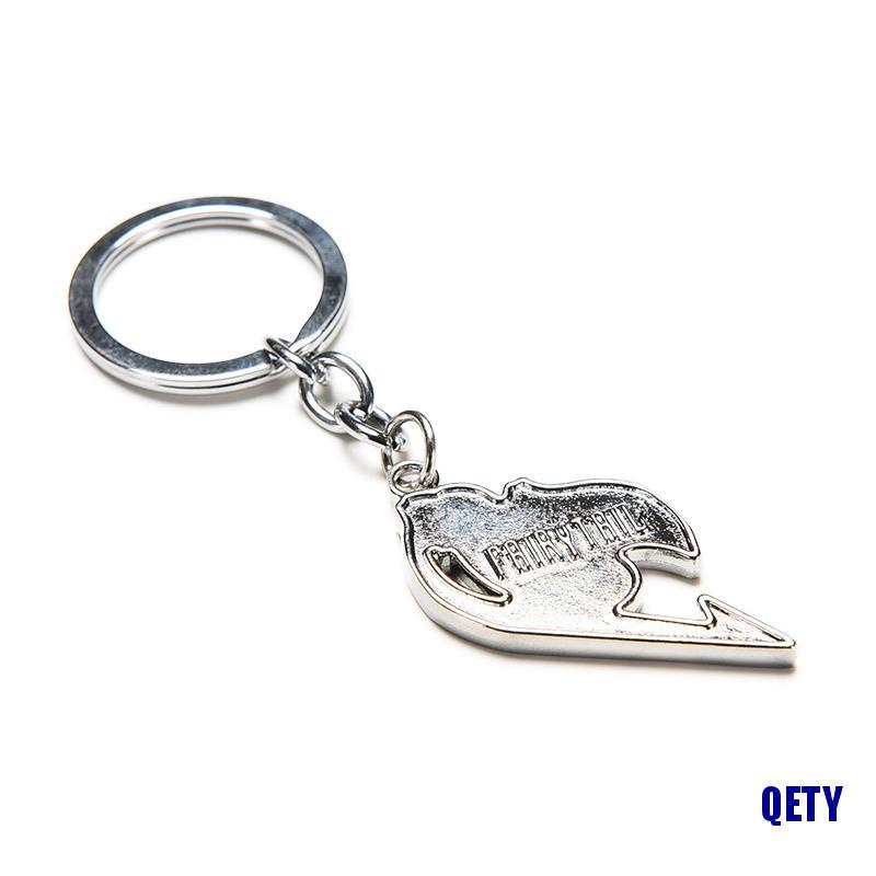 Móc khóa bạc họa tiết Anime Fairy Tail Natsu Guild độc đáo