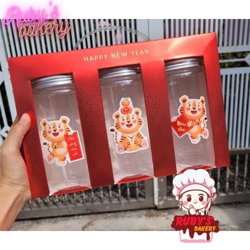 Bao bì HỘP QUÀ TẾT  Hộp quà 3 cửa sổ _ Size M (750ml), Size L (100ml)