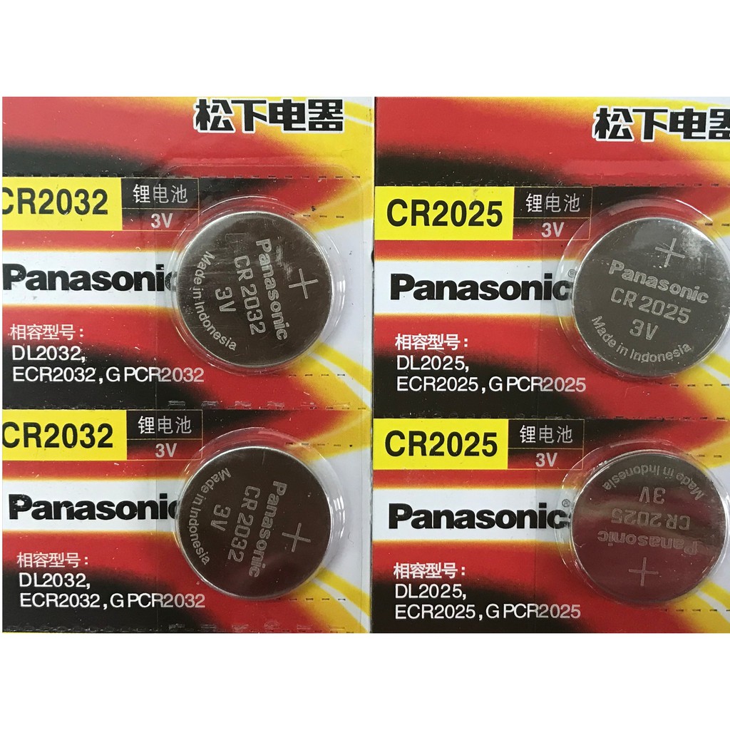 Pin nut CR2032 Panasonic Lithium 3V , Pin nút Panasonic CR2025 cho điều khiển từ xa, chìa khóa điện tử