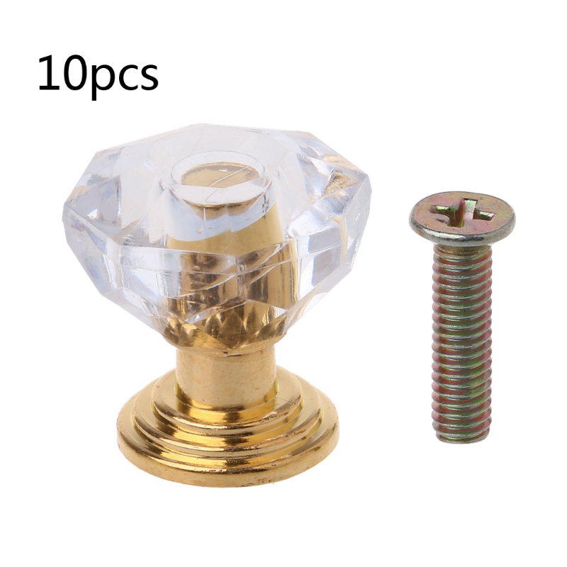 Set 10 Tay Nắm Ngăn Kéo Tủ Bằng Acrylic Tiện Dụng Cho Gia Đình