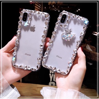 Ốp đính đá Thiên Nga Iphone 6/6p/7/7p/X/Xsmax
