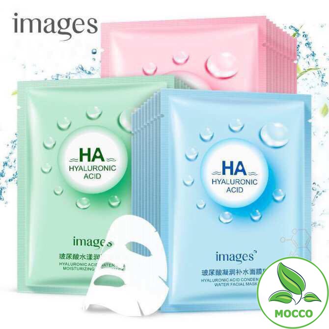 Mặt nạ giấy dưỡng trắng da mụn cấp ẩm thải độc HA Images - mn02 | Thế Giới Skin Care
