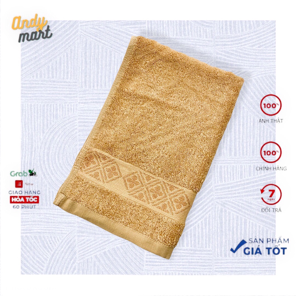 Khăn mặt cao cấp xuất Nhật sợi cotton dày dặn, mềm mại, thấm hút tốt kt 30x50cm