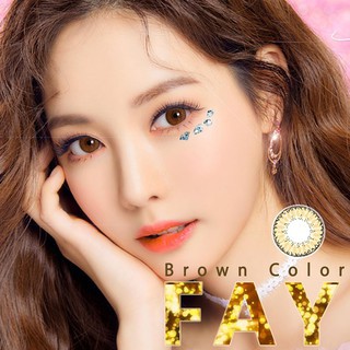 Kính áp tròng Fay Brown Hàn Quóc có độ (0.00 ~ 6.00)