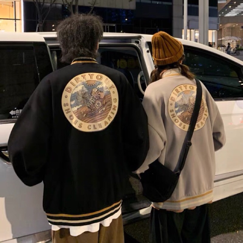 Áo khoác bomber dirty out form rộng phong cách ulzzang