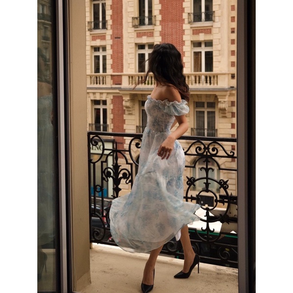 Váy Elise voan tơ xước mềm mại