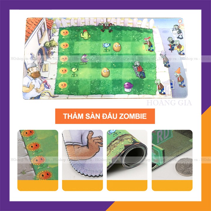 Thảm đồ chơi sàn đấu Plants VS Zombie, mô phỏng game bắn bóng của Mỹ, dùng làm bàn di chuột, thảm đấu zombie - Hgshop