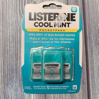 Set 3 Miếng ngậm thơm miệng Listerine PocketPaks