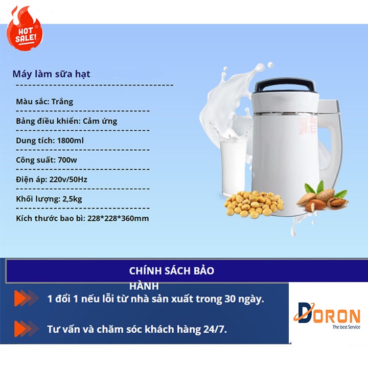 ưMáy làm sữa hạt Seka - Dung tích 1.8L - Xay nấu đa năng - Máy xay sinh tố [CÔNG NGHỆ ĐỨC]