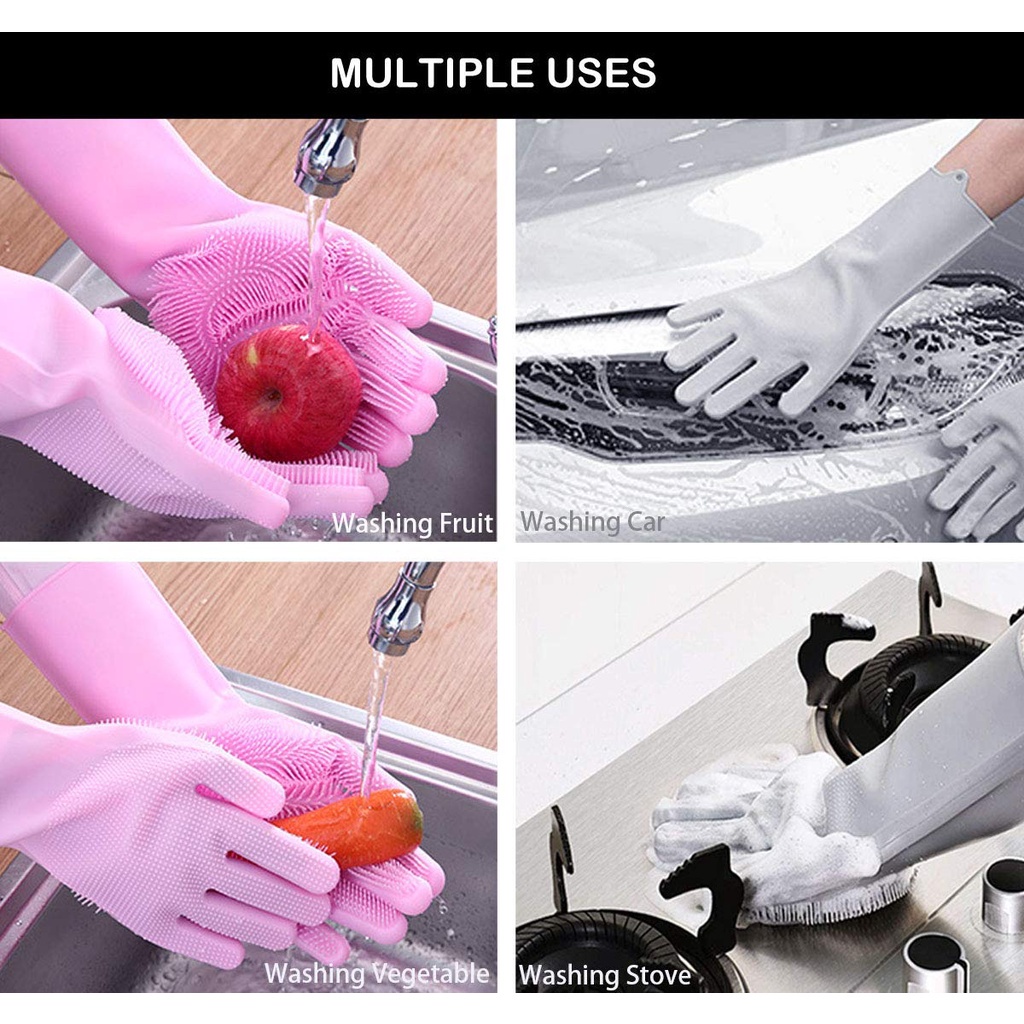 Bàn chải tắm silicon bọt cho chó mèo Găng tay dùng để tắm cho chó mèo, massage tẩy lông