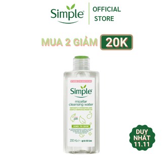 Nước Tẩy Trang Dịu Nhẹ Simple Kind To Skin Micellar Water 200ml