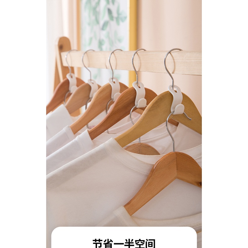 Set 10 Móc Nối Bằng Nhựa Dày Dặn Có Thể Xếp Chồng Tiện Dụng