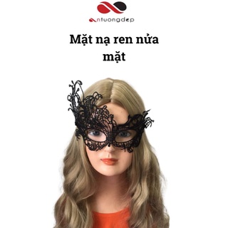 Mặt nạ ren nửa mặt - Mặt nạ nửa mặt ren hóa trang dự tiệc
