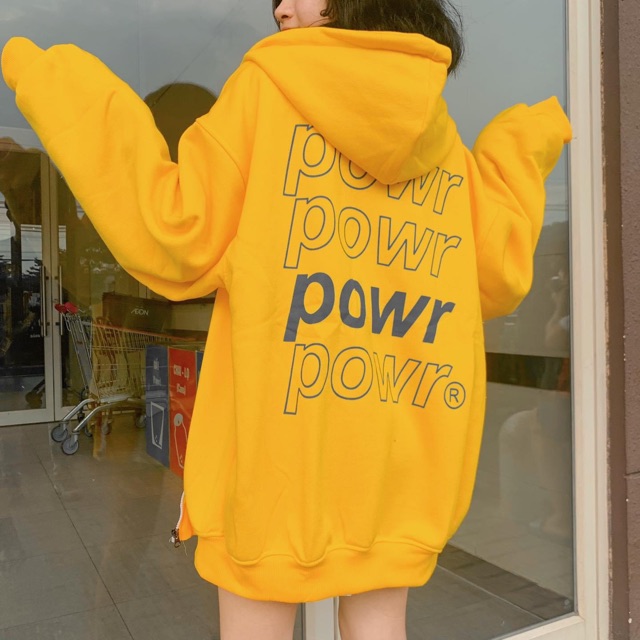 Áo khoác hoodie POW UNISEX 🌸 Vải cotton