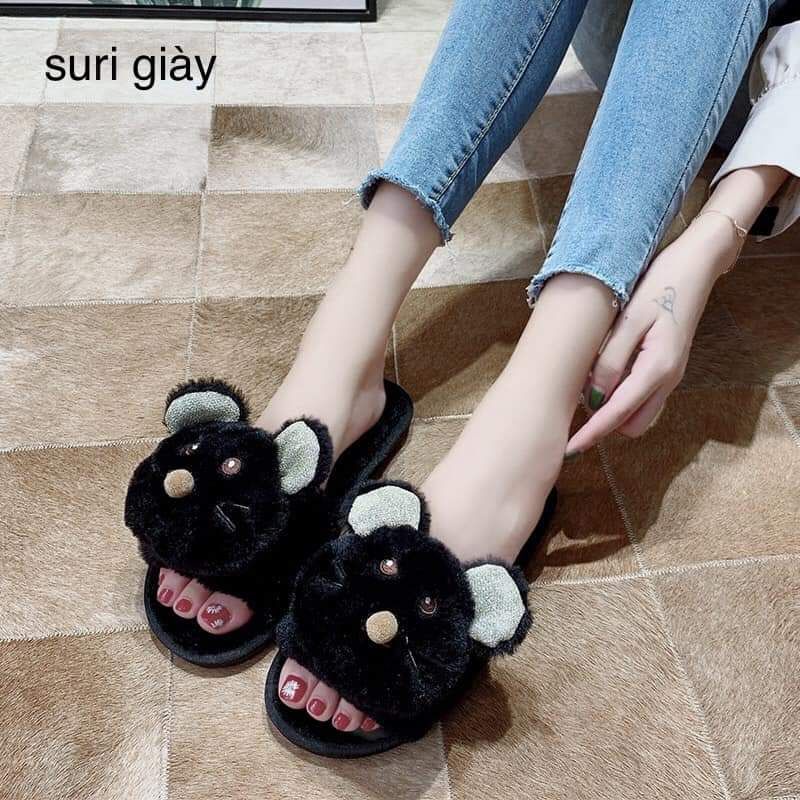 Dép lông mang trong nhà hình con chuột