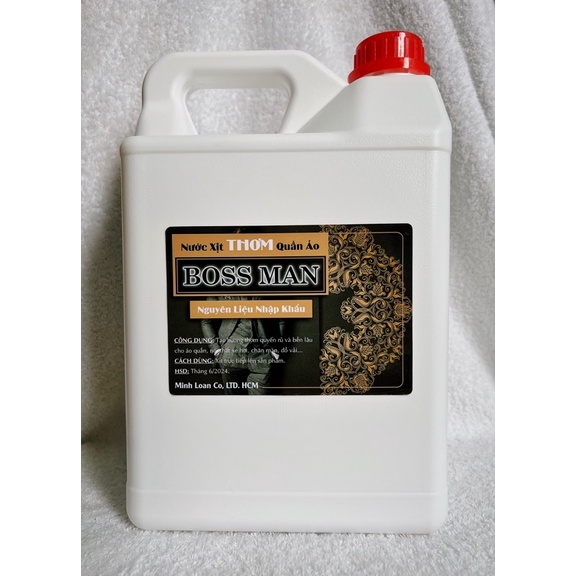 5 LIT Nước xịt thơm quần áo BOSS MAN tặng kèm vỏ chai chiết