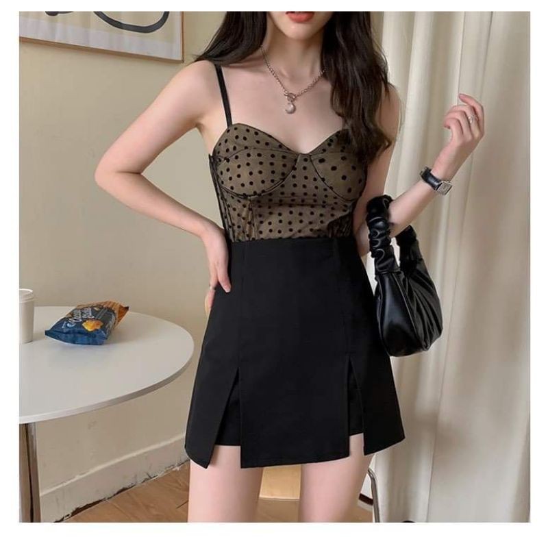 Chân váy a xẻ hai bên cạp liền mới ra 406