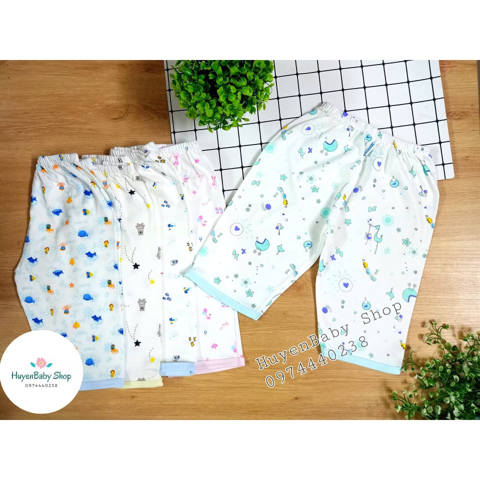 Quần dài sơ sinh JOU mẫu Họa Tiết - Chất vải cotton 100% mềm, mịn, thoáng mát cho bé trai, bé gái