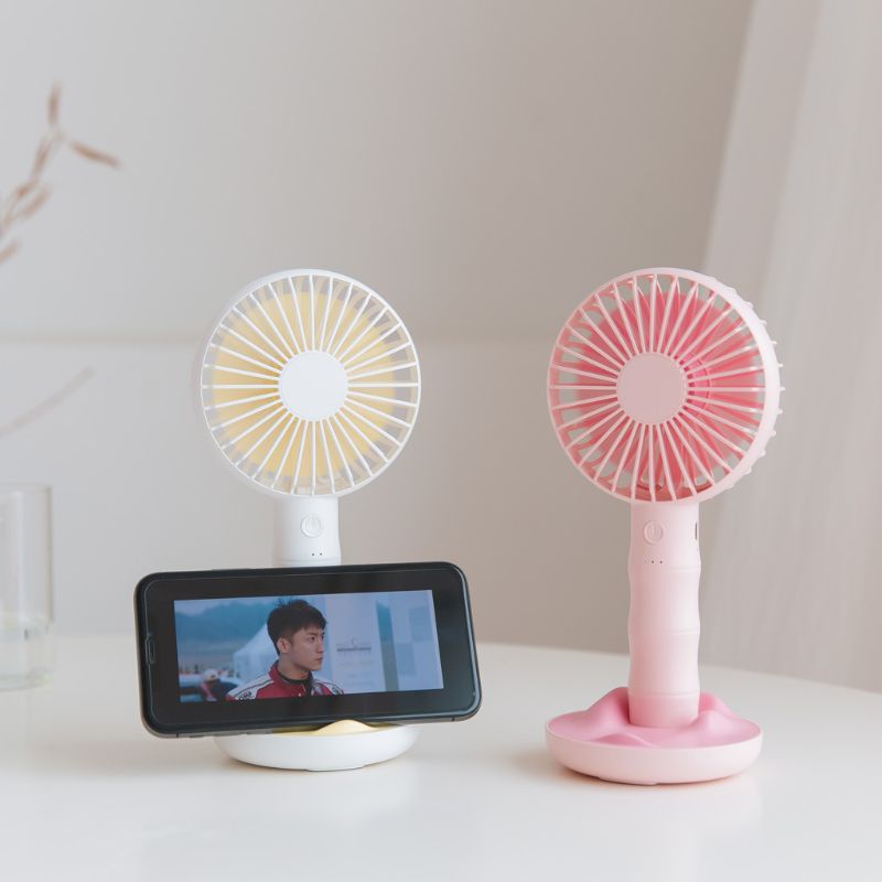 Quạt Mini Cầm Tay 3 Tốc Độ Kèm Sạc USB Tiện Dụng Chất Lượng Cao