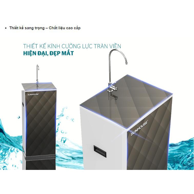 Máy lọc nước R.O 8 lõi SUNHOUSE SHA8858K- Điện máy Sunmy- Bảo hành chính hãng toàn quốc