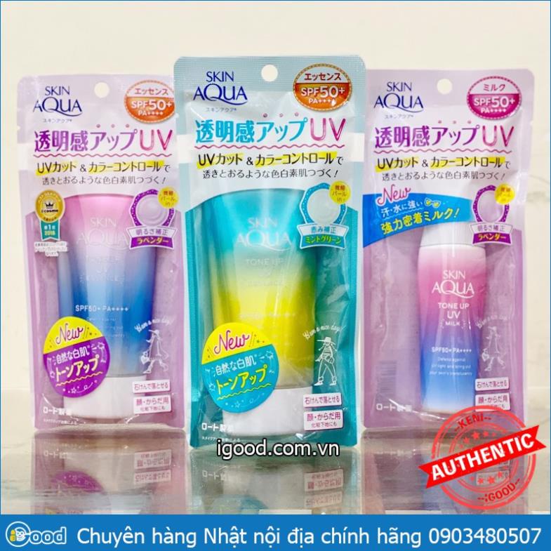 Kem chống nắng Skin Aqua Tone up UV SPF 50+ PA++++ 80gr nội địa Nhật