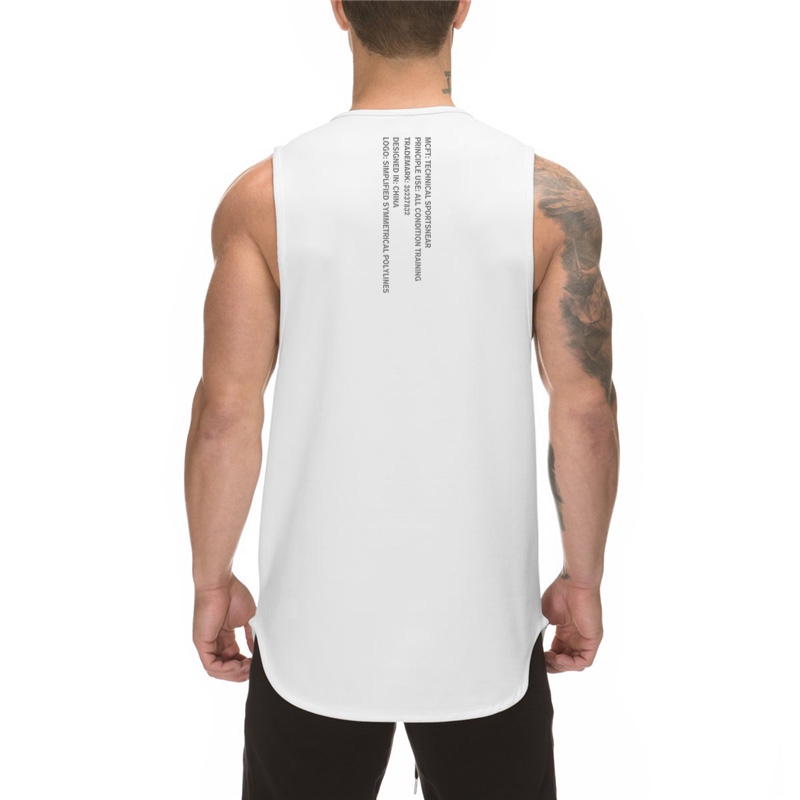 Vest Muscle Shirt Workout Mesh Musculation Fitness Singlets Sleeveless Mens Tank Top Gym Stringer Clothing Bodybuilding