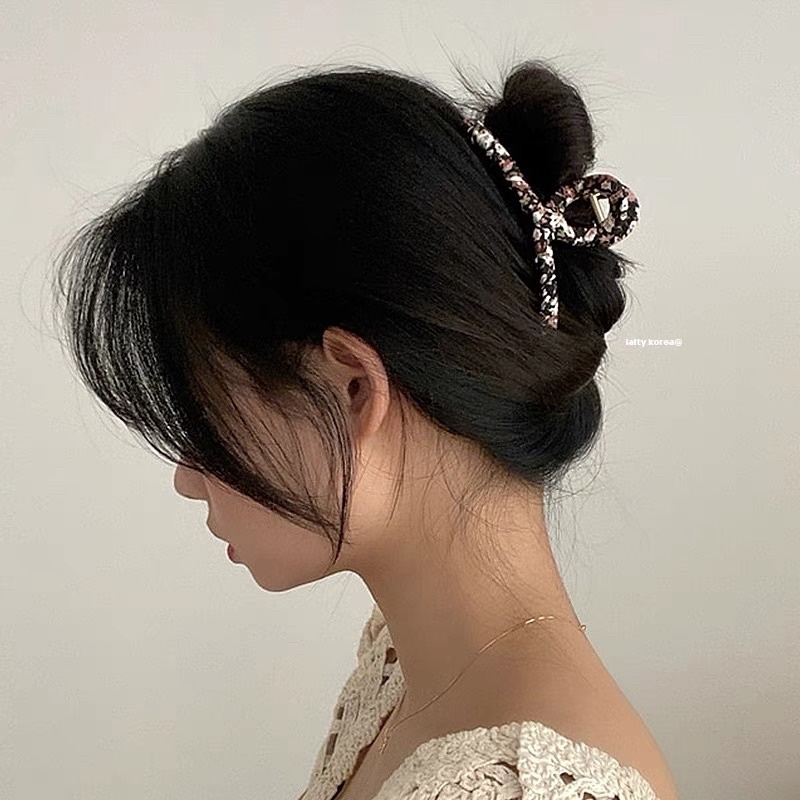 Kẹp tóc gắp quấn vải hoa vintage