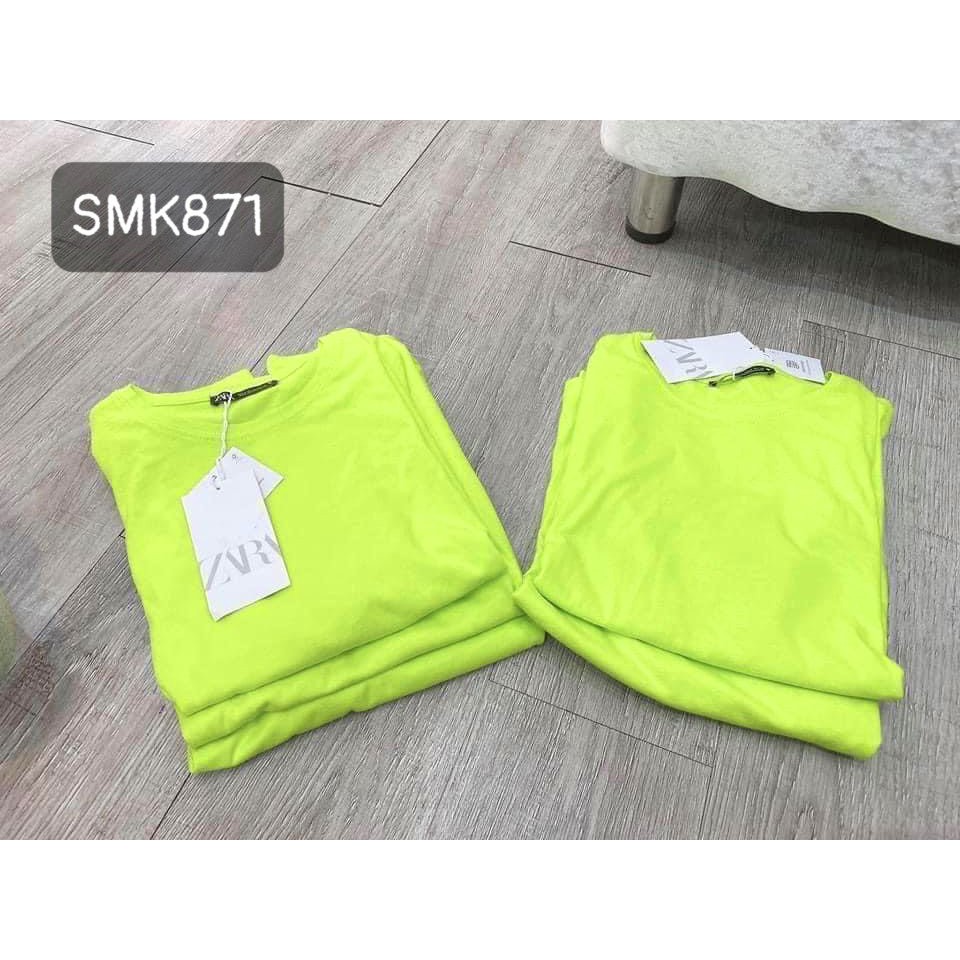 SMK871- ÁO PHÔNG XANH NEON