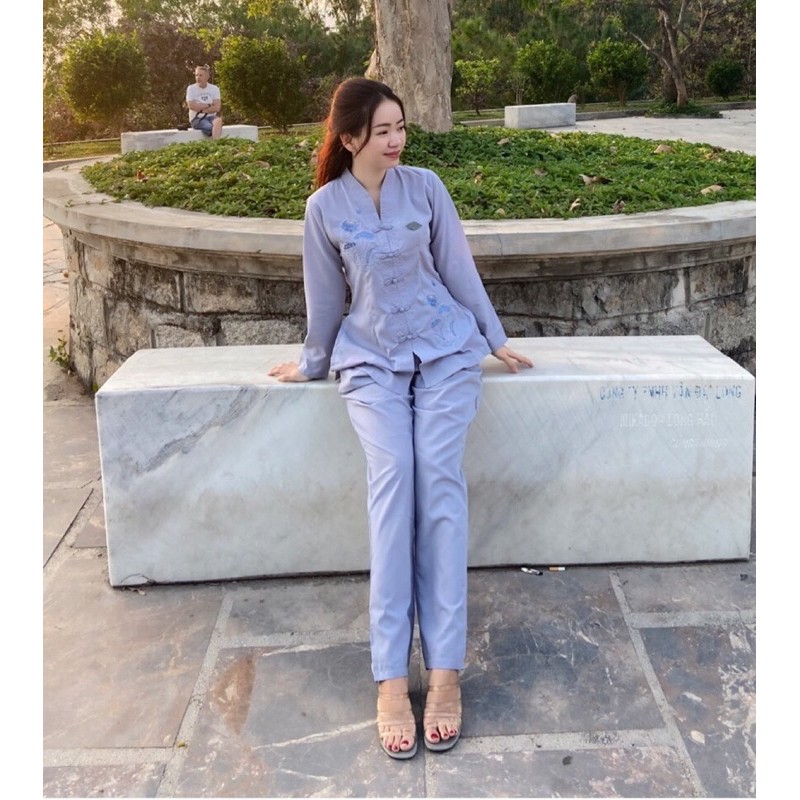 Áo Lam Đi Chùa # Bà Lai Tim Giá Rẻ Bất Ngờ