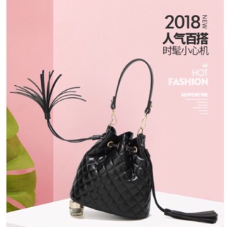 { TẶNG Ốp đt Mèo thần tài} Túi da rút dây trần ô hàng QC