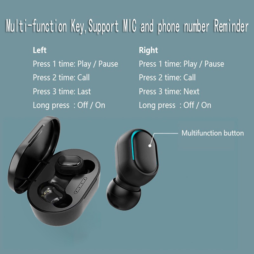 A7S TWS IP67 Waterproof Earbuds Bluetooth Earphones Bluetooth 5.0 True Wireless Headset HiFi Headphone With Charging Box