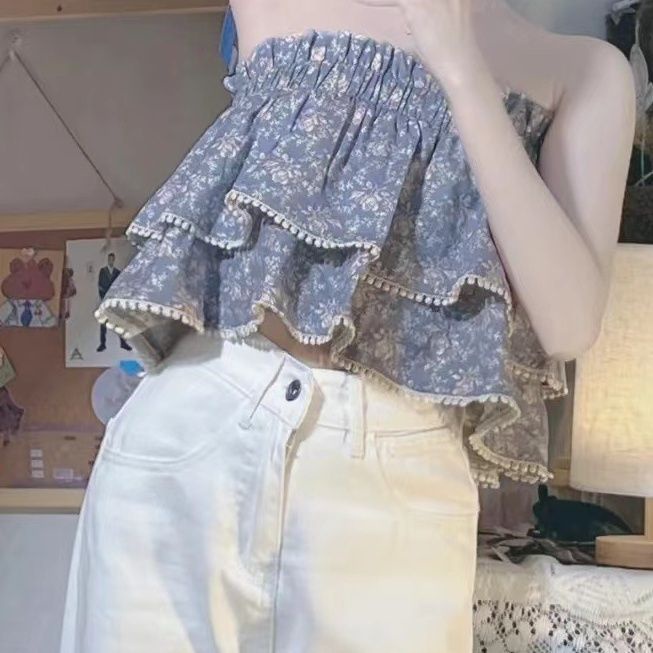 Áo Ống Hai Lớp Màu Tím Khói Gợi Cảm Phong Cách Mới