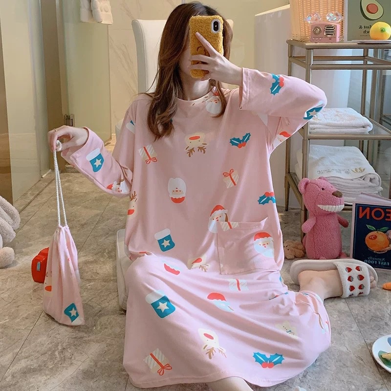 VÁY MẶC NHÀ ĐẦM MẶC NHÀ VN73 DÀI TAY