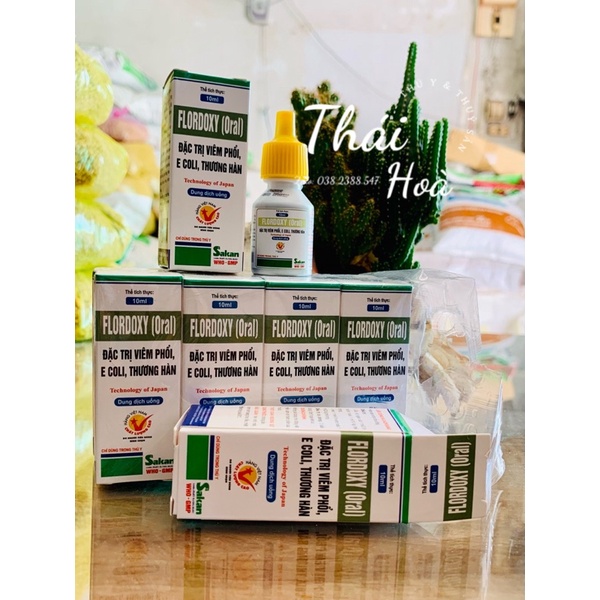 Sakan Flordoxy (Oral) 10ml - đ.ặc t.rị các b.ệnh về hô hấp, khò, phân xanh, phân trắng.