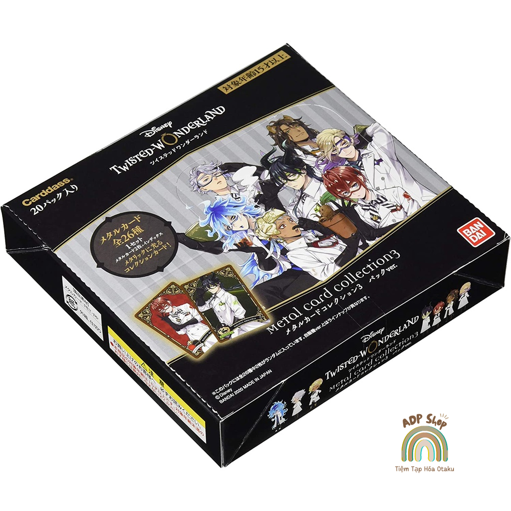 Pack nhân phẩm Bandai Disney Twisted Wonderland Metal Card Collection 3 Chính hãng 100%