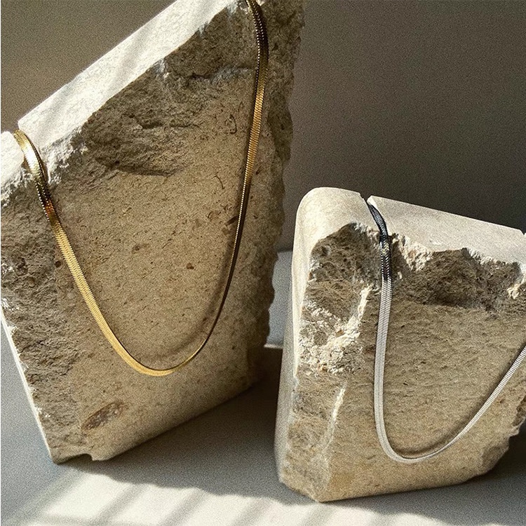 Dây Chuyền Titan Mạ Vàng Không Đen Kiểu Mì 3mm Cao Cấp- DCQC19