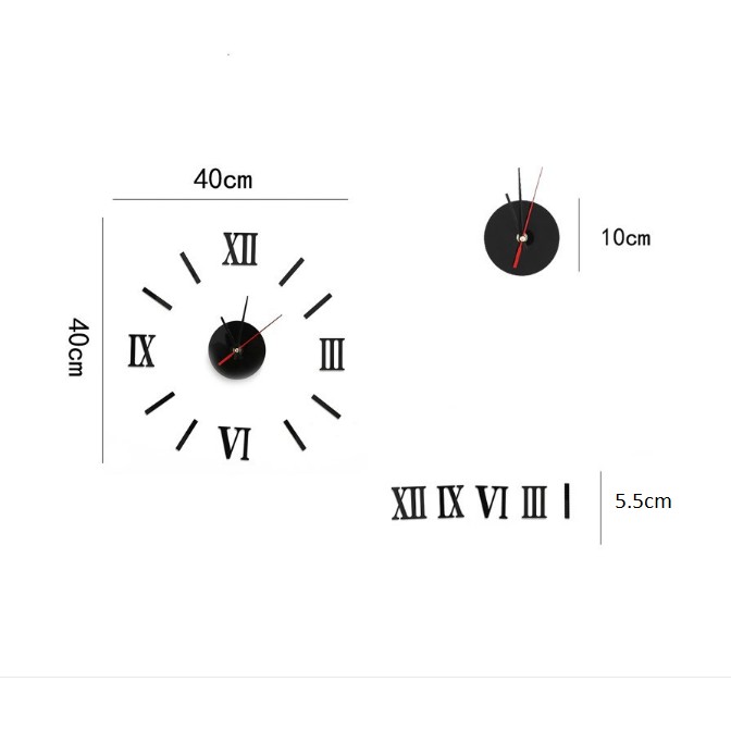 2020 New Clock Watch Wall Clocks 3D DIY Acrylic Mirror Stickers