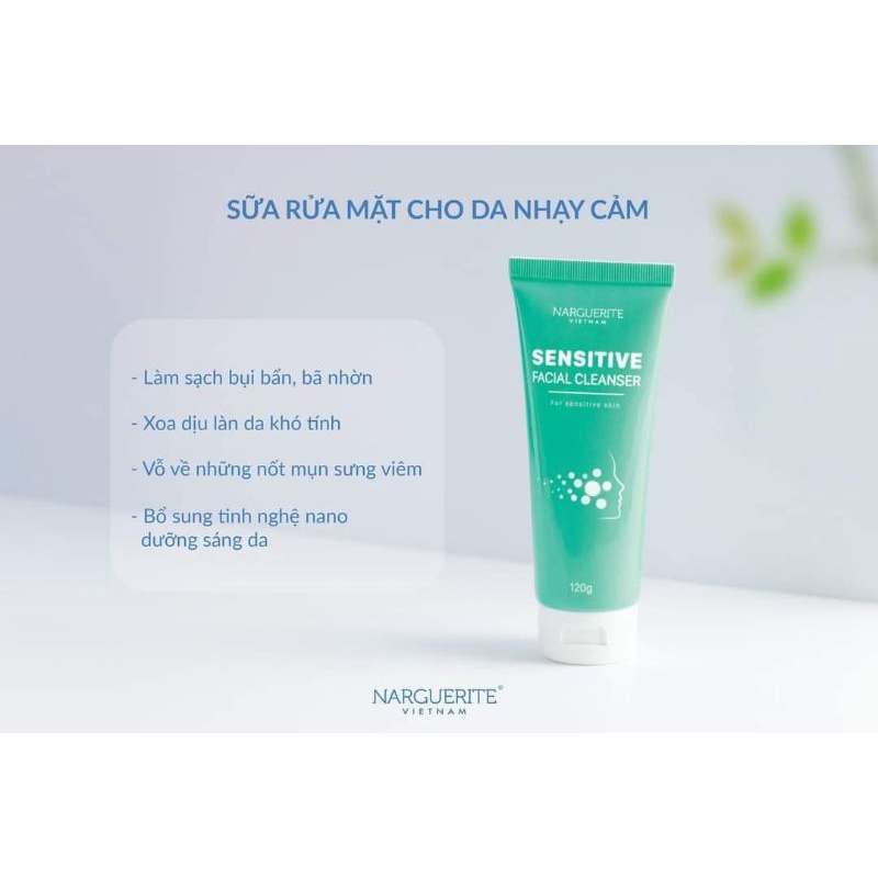 [Chính hãng công ty] SỮA RỬA MẶT DÀNH CHO DA NHẠY CẢM NARGUERITE (120ml) | BigBuy360 - bigbuy360.vn